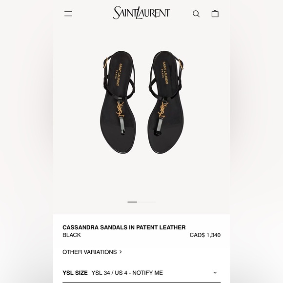 ****SOLD*****Saint Laurent Cassandra  sandals - Picture 9 of 9